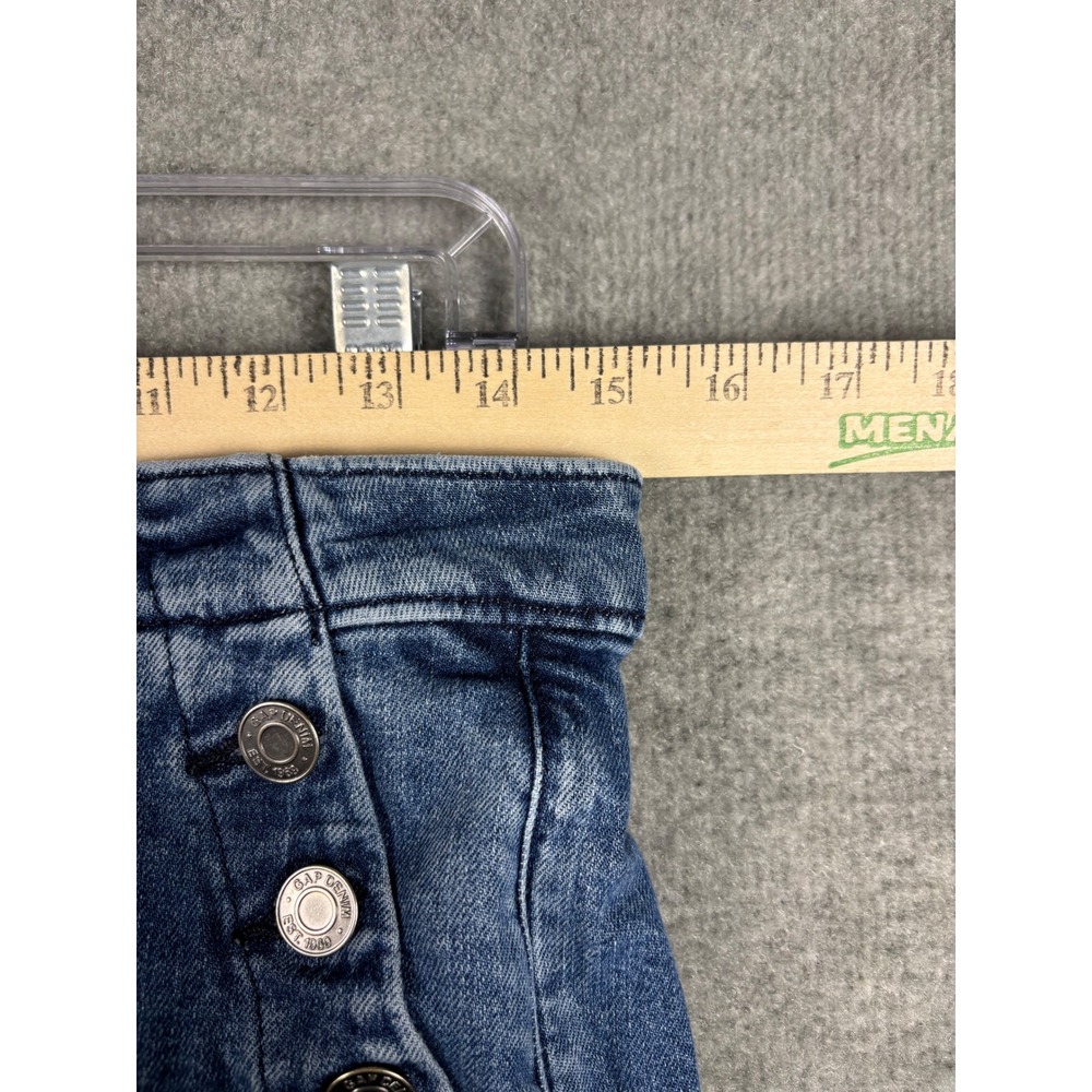 Gap 70s Flare Jeans Sailor Button‎ High Rise 10/30R Blue Wash - Picture 7 of 9